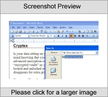 Cryptex 600 MB Encrypted Vault Screenshot